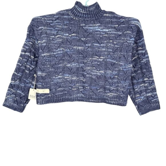 a.n.a. Women's Pullover Mock Neck Warm Cozy Blue Grey Knit Sweater Size XXL NWT - Picture 2 of 10